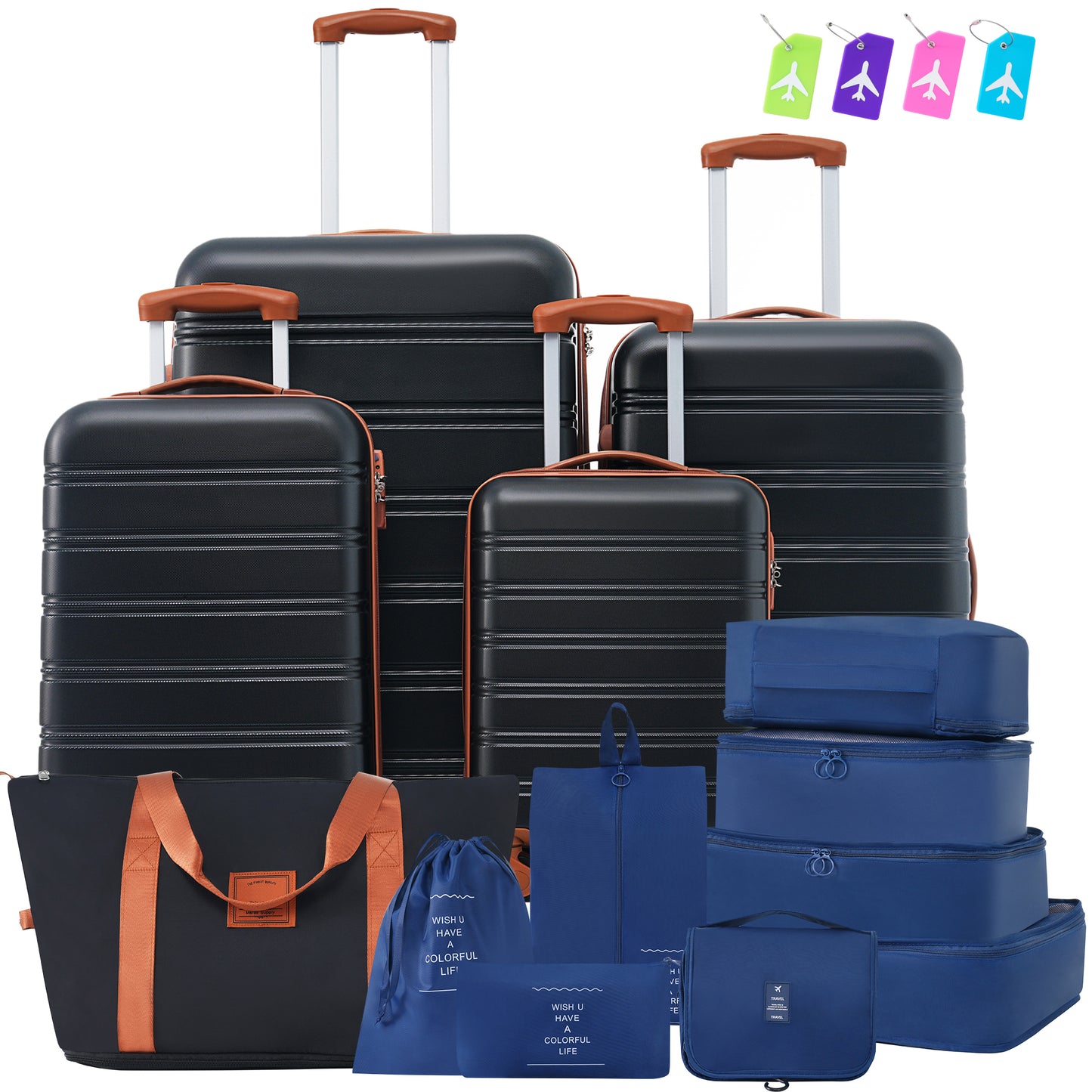 NIGSQJB Hardshell Luggage Sets 13 Piece