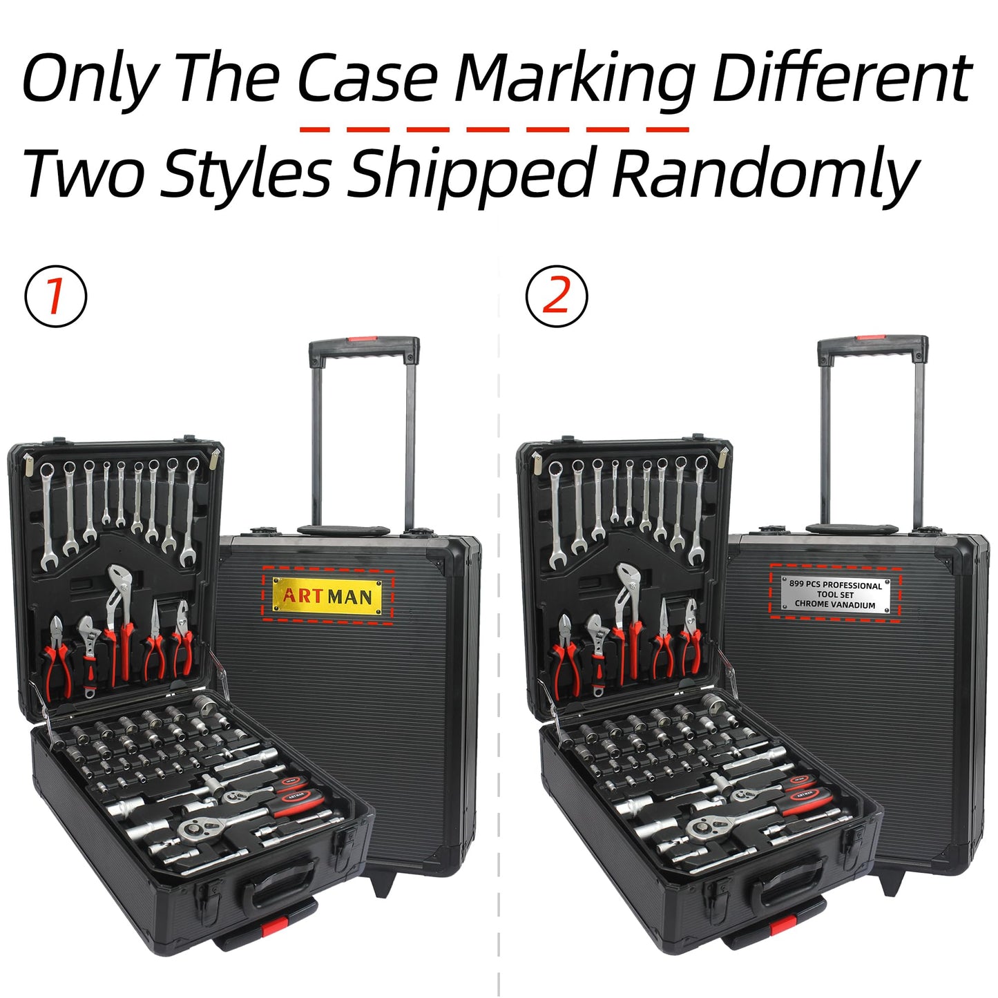 NIGSQJB 899 Piece Tool Sets with Rolling Tool Box Suitcase