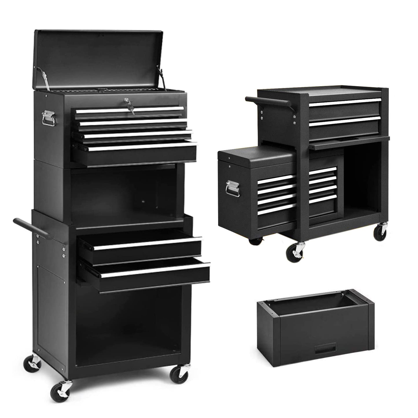  NIGSQJB 3-In-1 52"H Rolling Tool Chest with 6 Drawers