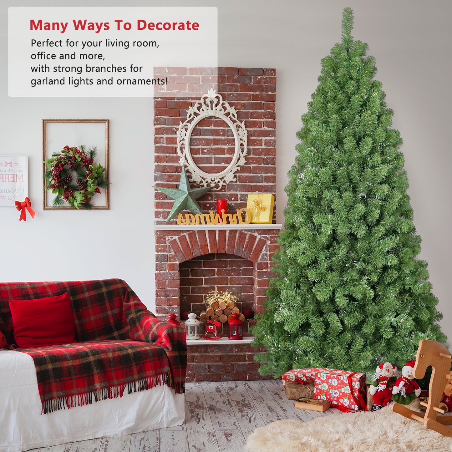 NIGSQJB 6-7-7.5-8-9ft Christmas Trees with Memory Wire