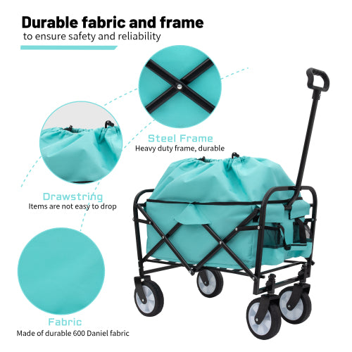 NIGSQJB Heavy Duty Utility Wagon Cart Extension Foldable