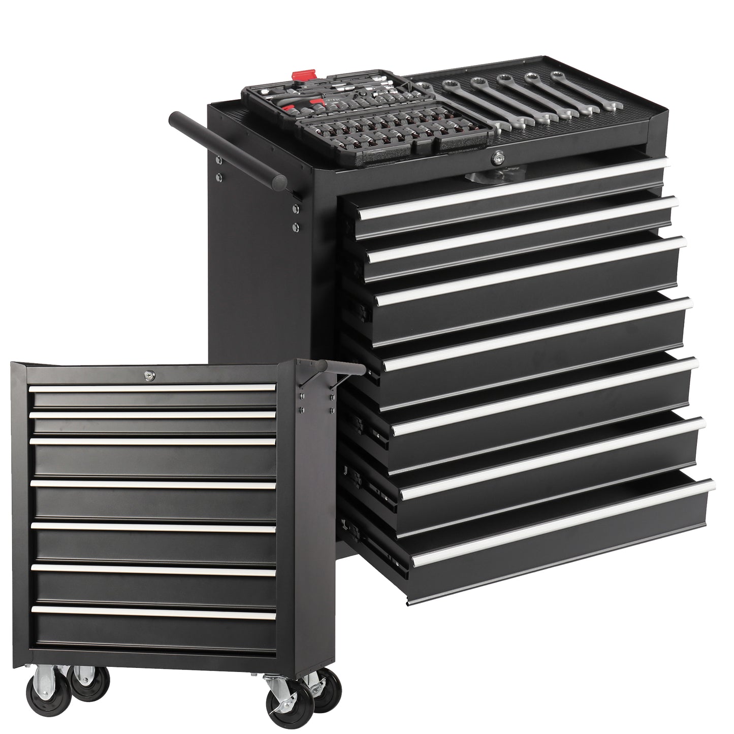 NIGSQJB 7-Drawers Rolling Tool Chest with Wheels & Locking