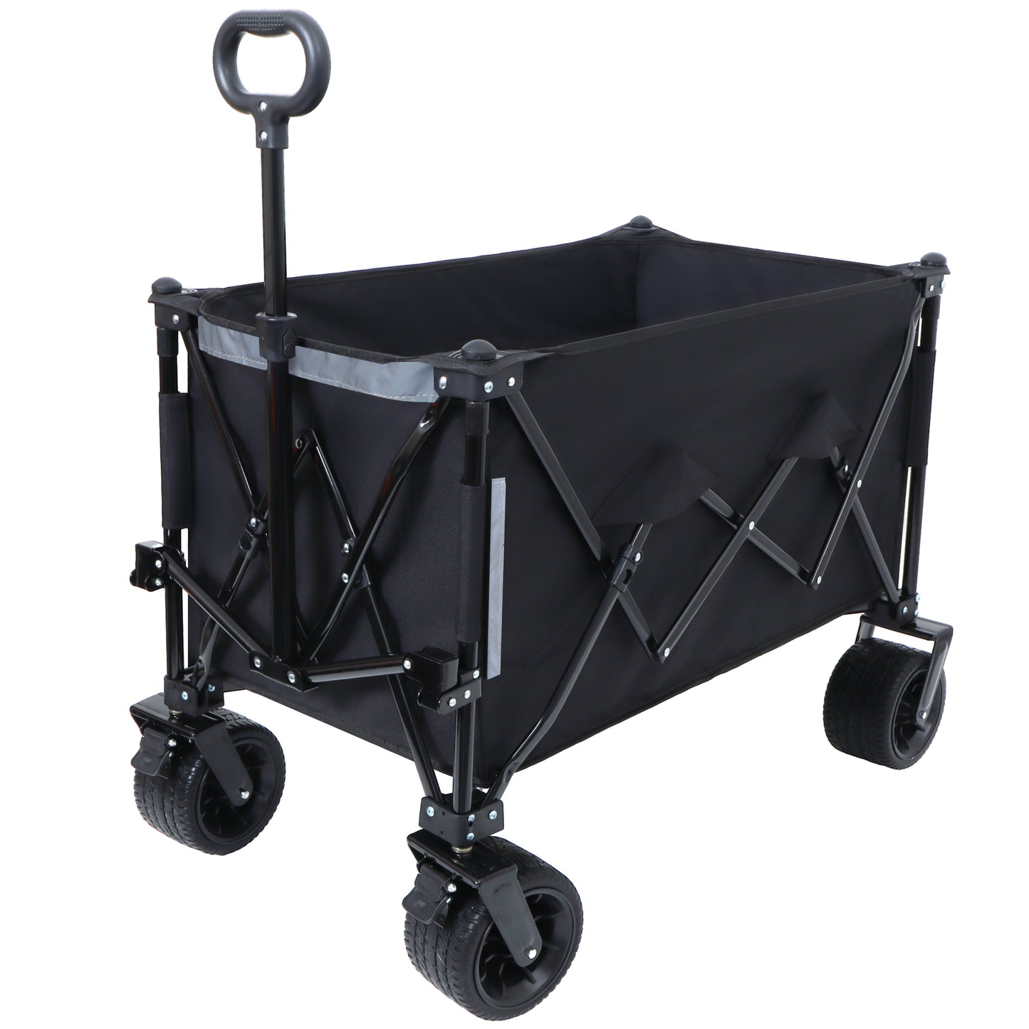 NIGSQJB Foldable Shopping Cart with Heavy-Duty Wheels & 480lbs Load Capacity