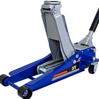 NIGSQJB 3-Ton (6600 lbs) Low-Position Steel Vehicle Floor-mounted Hydraulic Jack with Dual-piston Quick-lift Pump