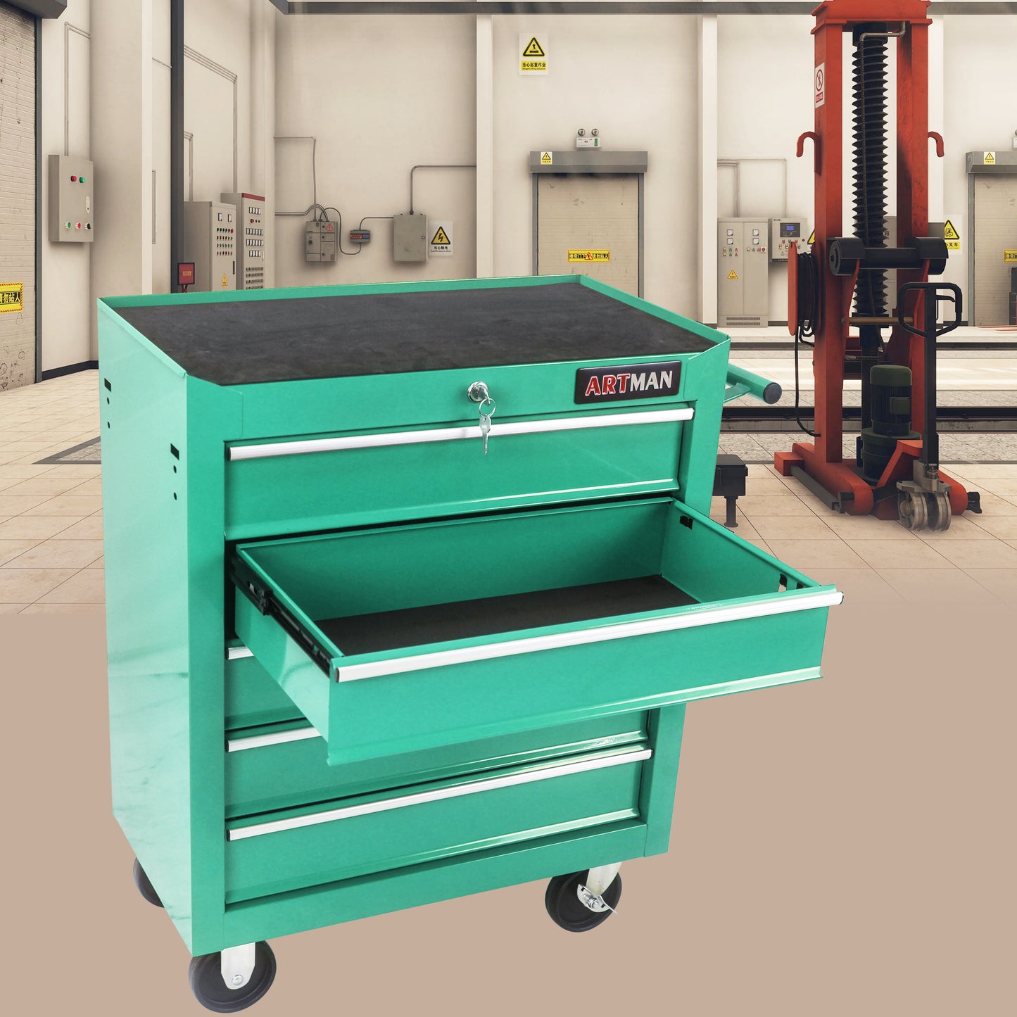 NIGSQJB 29.9"H Rolling Tool Chest Box with 5 Large Drawers