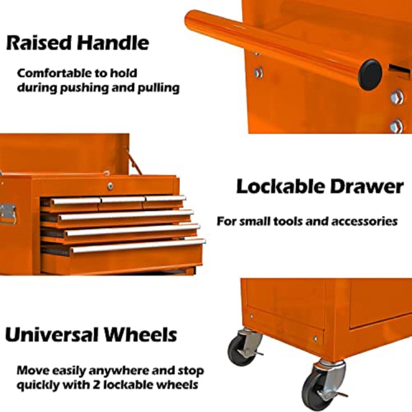 NIGSQJB 2-In-1 43.1"H Rolling Tool Chest with 8 Drawers