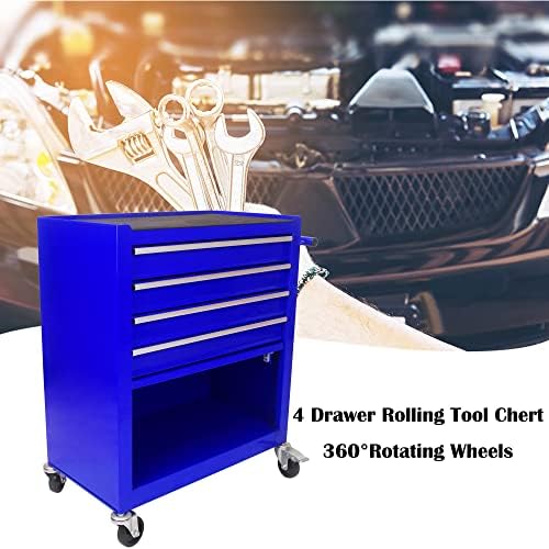 NIGSQJB 29.9"H Rolling Tool Box Organizer with 4 Drawers