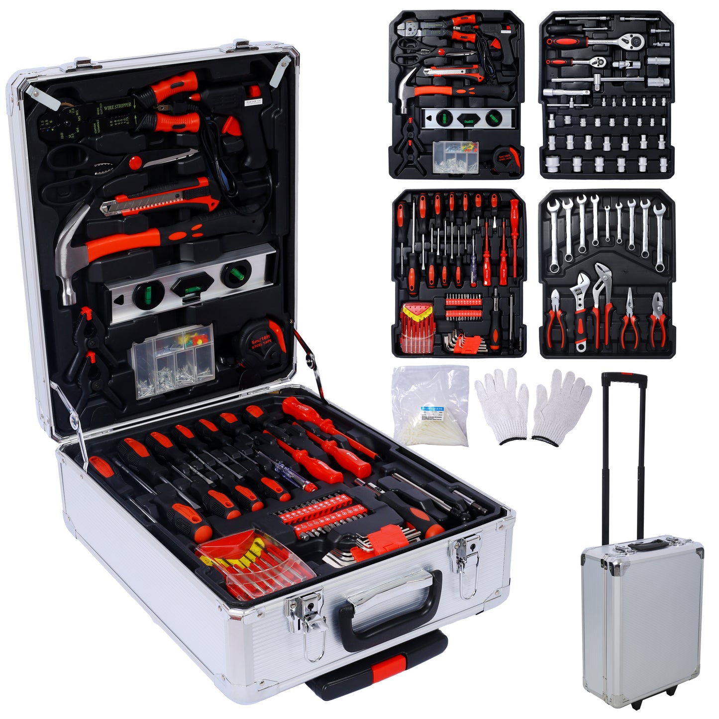 NIGSQJB 969pcs Tool Sets with Rolling Tool Box