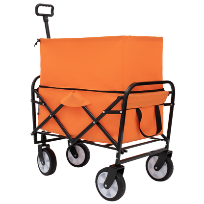 NIGSQJB Extension Collapsible Foldable Shopping Cart for Beach Camping Sports Gardening Fishing