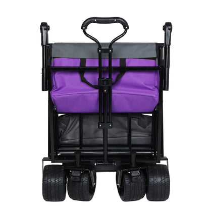 NIGSQJB 480lbs Versatility Shopping Cart with 7"x4"  Large Wheels&Drink Holders&Removable Canopy