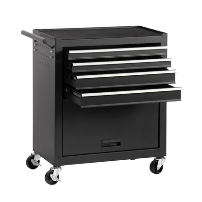 NIGSQJB 4-Drawer Rolling Tool Chest with Wheels & Locking, Black
