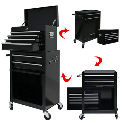 NIGSQJB 42.9"H Rolling Tool Chest w/ 6 Drawers