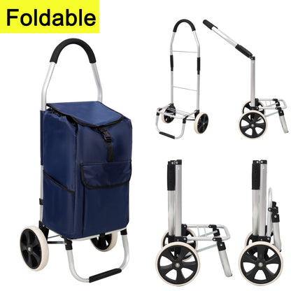 NIGSQJB Ultra-Lightweight Foldable Shopping Cart 42L Large Capacity