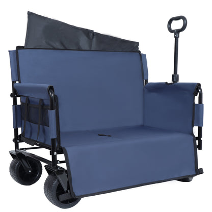 NIGSQJB 3-in-1 Convertible Folding Wagon Cart with 500lbs 180L Capacity
