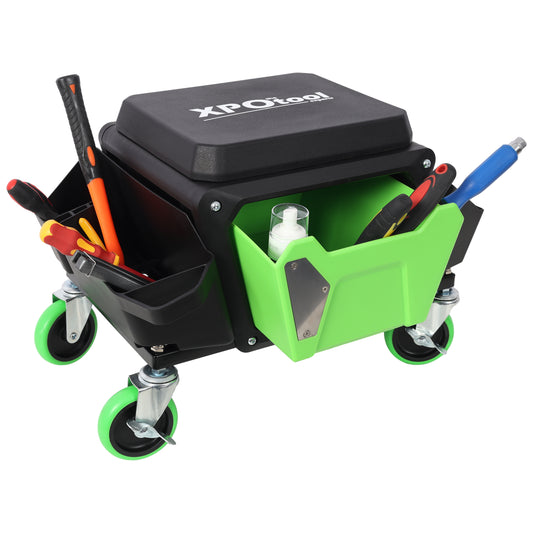 NIGSQJB 330lb Heavy Duty Roller Creeper Seat w/ 360° Wheels Storage Drawer