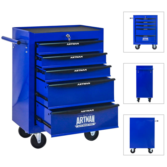 NIGSQJB 30.5"H Rolling Tool Chest with 2-4-5-6-7 Drawers, Blue