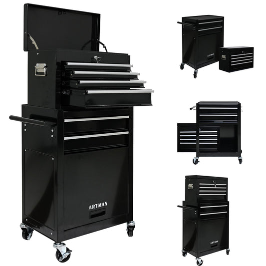 NIGSQJB 42.9"H Rolling Tool Chest w/ 6 Drawers