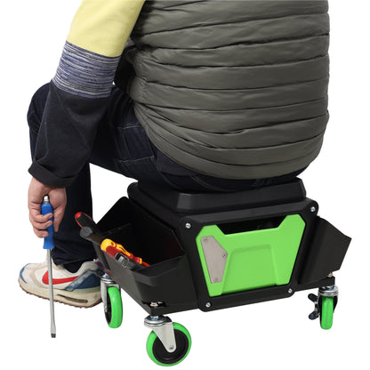 NIGSQJB 330lb Heavy Duty Roller Creeper Seat w/ 360° Wheels Storage Drawer