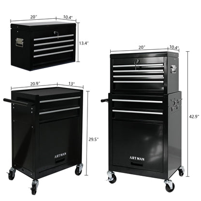 NIGSQJB 42.9"H Rolling Tool Chest w/ 6 Drawers