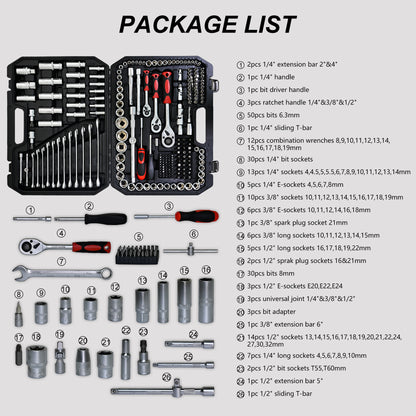 NIGSQJB Comprehensive Hand Tool Sets 171 / 216pcs