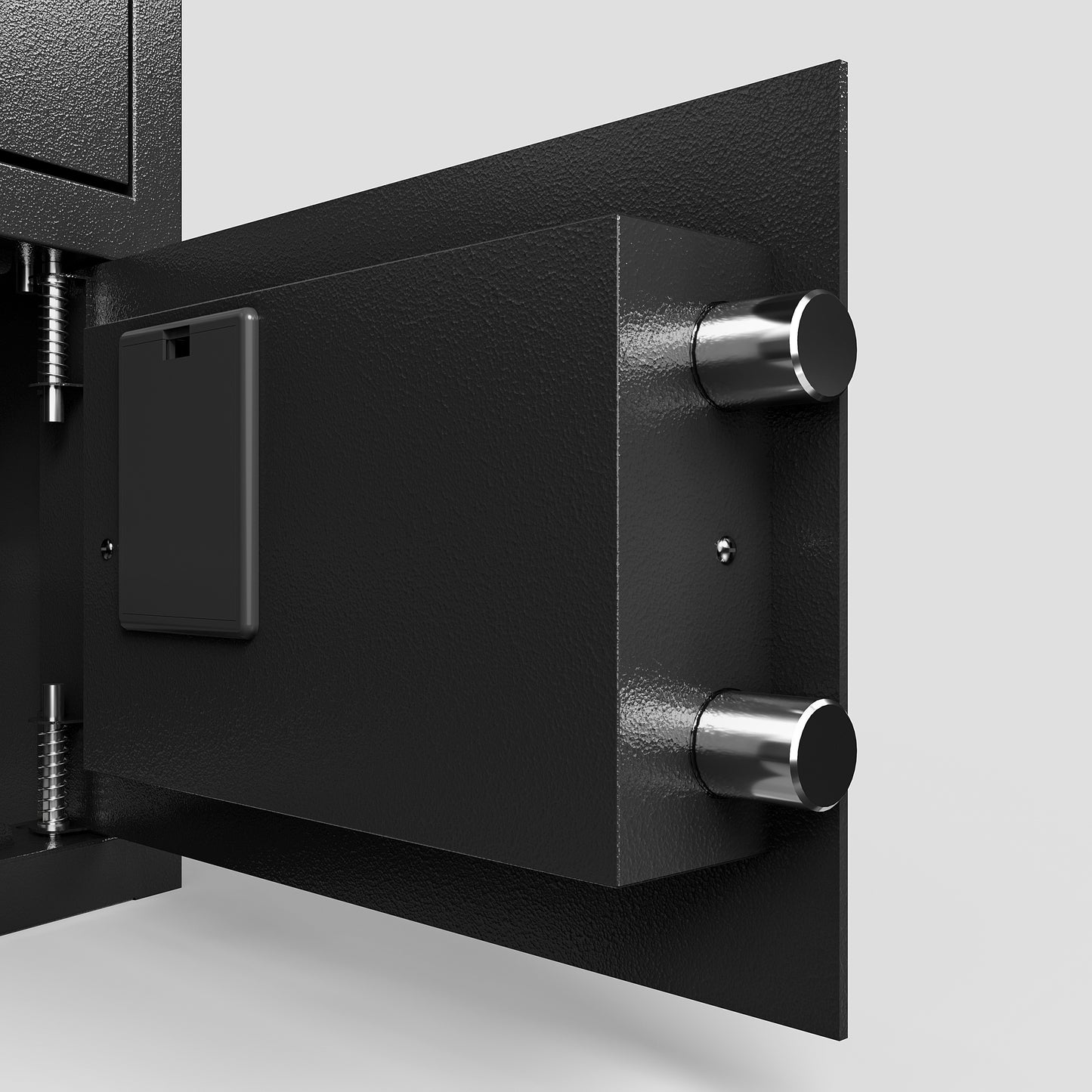 NIGSQJB 1.69 Cubic Feet Storage Cabinet, Steel Safe Box with Drawer & Fingerprint Biometric & 3 Unlock Way, Upgrade Silent & Anti-Theft, LED Light, Safety Box for Home, Office, School, Black