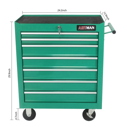 NIGSQJB 29.9"H Multifunctional Tool Chest with 4 Wheels & 7 Drawers
