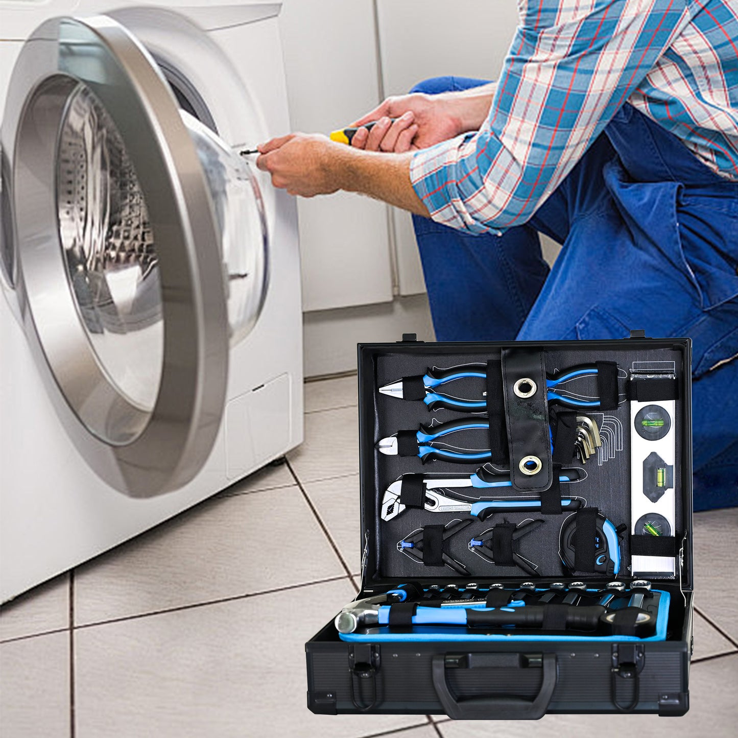 NIGSQJB 247pcs Mechanic Tool Set for Home