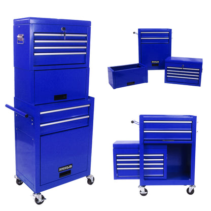 ﻿ NIGSQJB 3-In-1 52"H Rolling Tool Chest with 6 Drawers