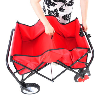 NIGSQJB Folding Shopping Cart with Wheels 150lbs Capacity