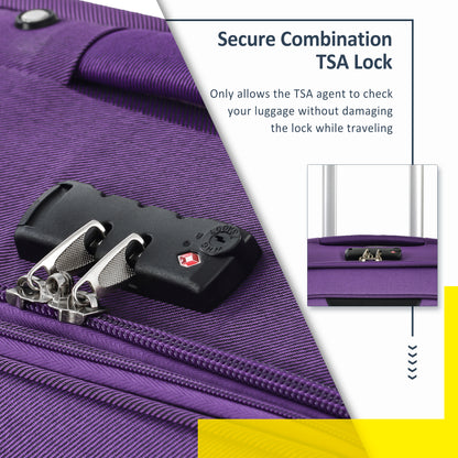 NIGSQJB Softside Luggage Sets 3 Piece