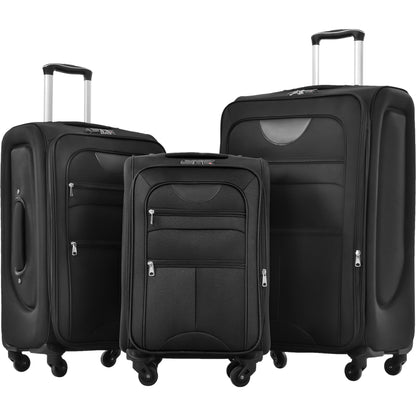 NIGSQJB Softside Luggage Sets 3 Piece