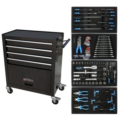 NIGSQJB 238 Piece Tool Sets with 4-Drawers Rolling Tool Box Organizer