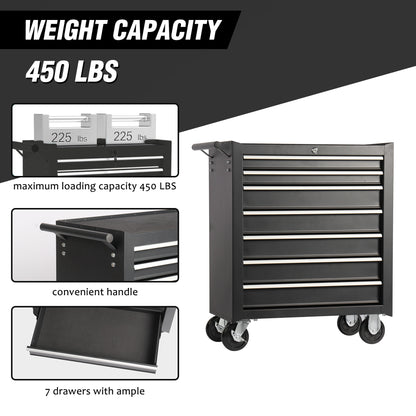 NIGSQJB 7-Drawers Rolling Tool Chest with Wheels & Locking