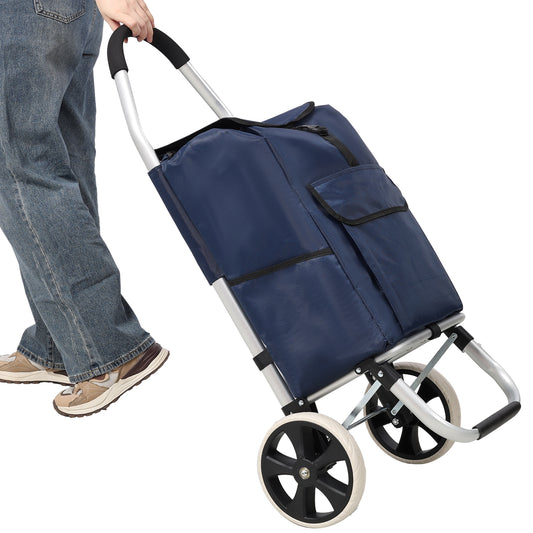 NIGSQJB Ultra-Lightweight Foldable Shopping Cart 42L Large Capacity