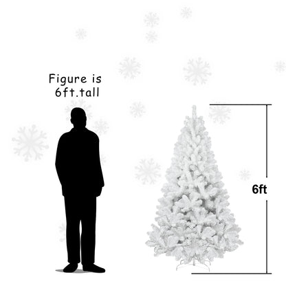NIGSQJB 4-5-6-7-7.5-8-9ft White Christmas Tree with Memory Wire