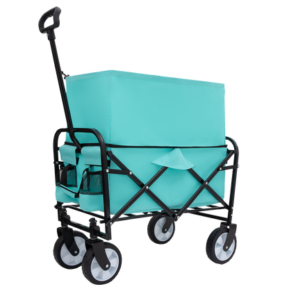 NIGSQJB Heavy Duty Utility Wagon Cart Extension Foldable