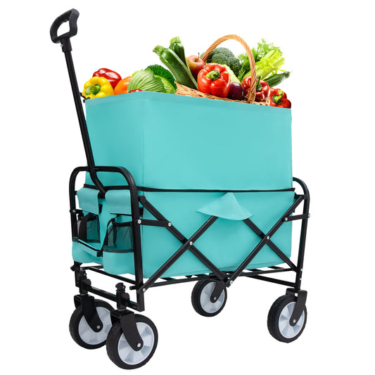 NIGSQJB Heavy Duty Utility Wagon Cart Extension Foldable