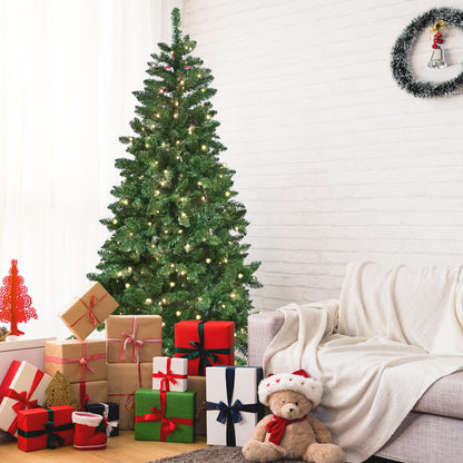 NIGSQJB 6-7-9ft Green Christmas Tree with 38 Modes WiFi-Controlled RGB LED & PVC Tips