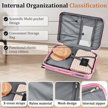 NIGSQJB 4 Piece Luggage Sets (14/20/24/28 in)