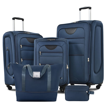 NIGSQJB Softside Expandable Luggage Sets 5 Piece