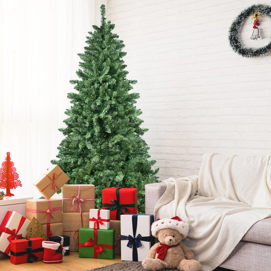 NIGSQJB 6-7-9ft Green Christmas Tree with 38 Modes WiFi-Controlled RGB LED & PVC Tips