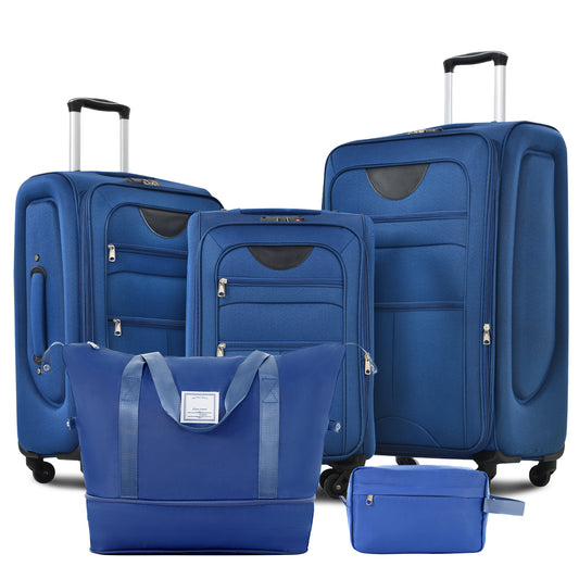 NIGSQJB Softside Expandable Luggage Sets 5 Piece