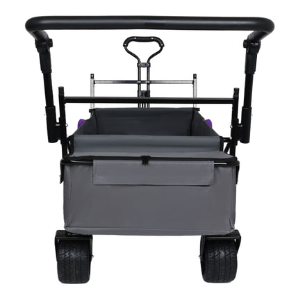 NIGSQJB 480lbs Versatility Shopping Cart with 7"x4"  Large Wheels&Drink Holders&Removable Canopy