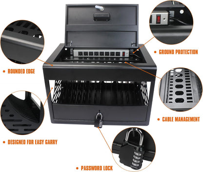 NIGSQJB 16-Unit Charging Cabinet for Laptops & Tablets
