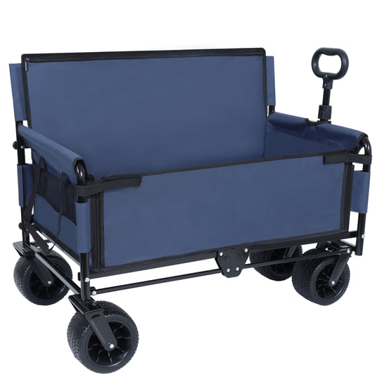 NIGSQJB 3-in-1 Convertible Folding Wagon Cart with 500lbs 180L Capacity