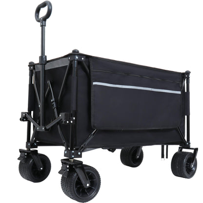 NIGSQJB Foldable Shopping Cart with Heavy-Duty Wheels & 480lbs Load Capacity