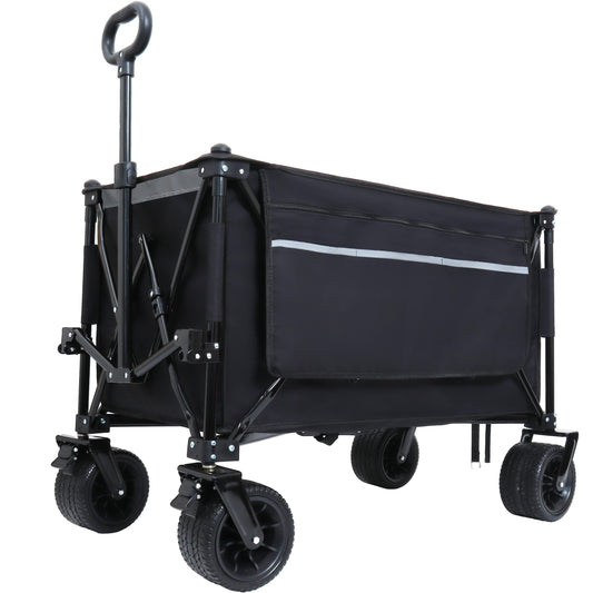 NIGSQJB Foldable Shopping Cart with Heavy-Duty Wheels & 480lbs Load Capacity