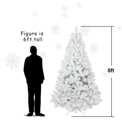 NIGSQJB 4-5-6-7-7.5-8-9ft White Christmas Tree with Memory Wire