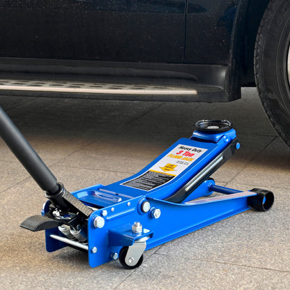 NIGSQJB 3-Ton (6600 lbs) Heavy Duty Horizontal Double Pump Floor Jack with Foot Pedal
