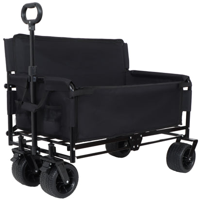 NIGSQJB 3-in-1 Convertible Folding Wagon Cart with 500lbs 180L Capacity
